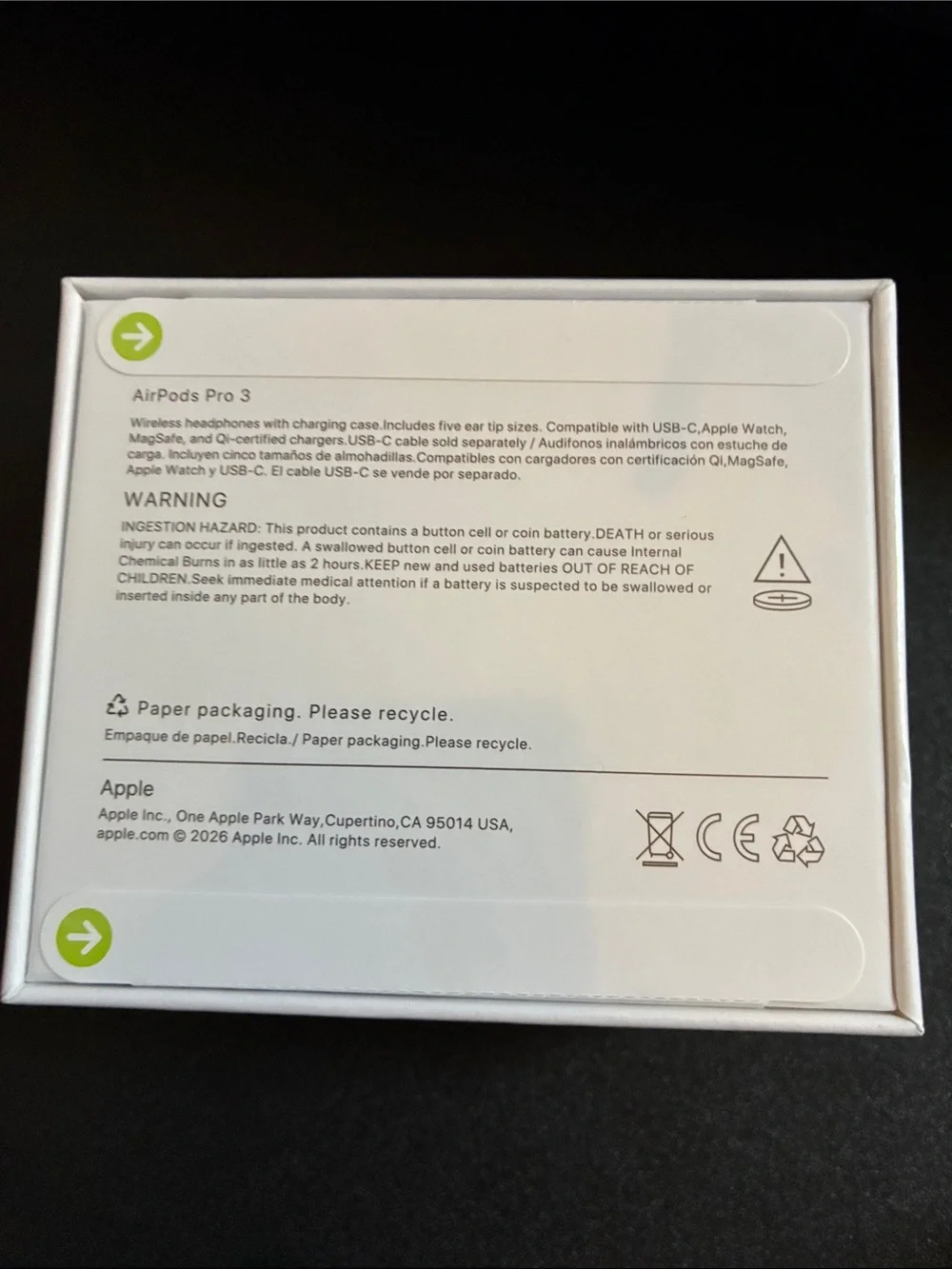 Apple AirPods Pro 3 in White